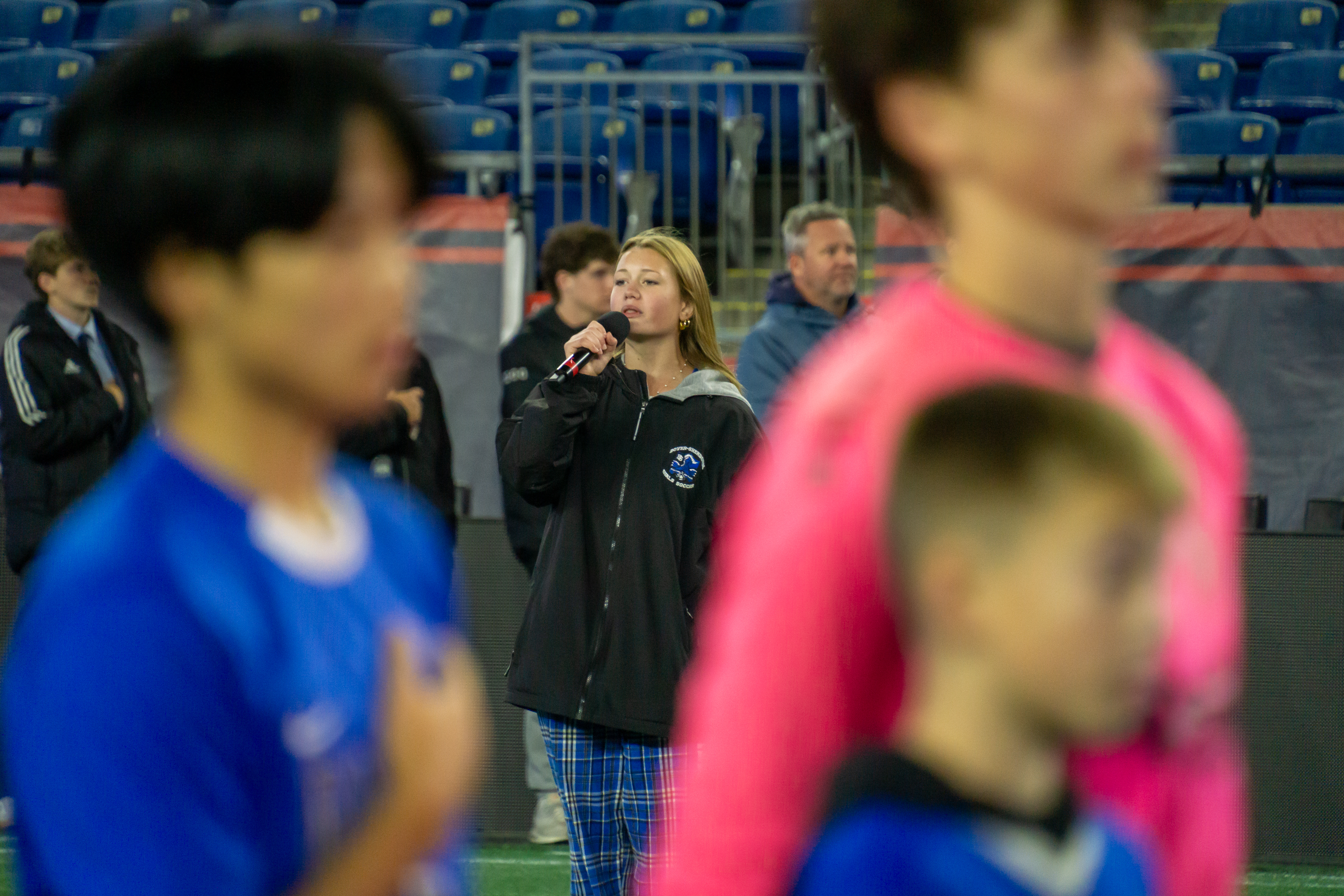 Soccer national anthem at Gillette Stadium