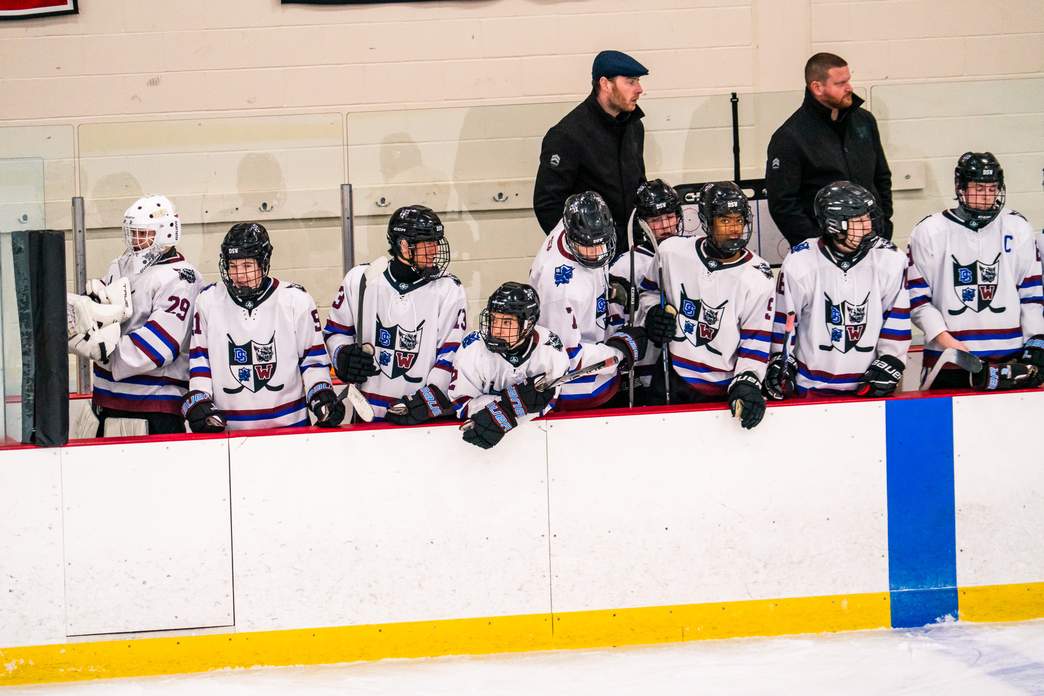 Hockey team bench